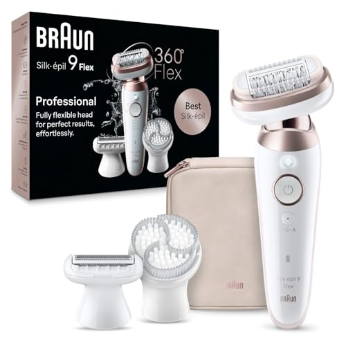 Braun Silk-Epil 9 Flex Epilator for Women, Fully Flexible Head